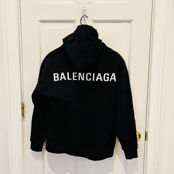 Balenciaga Women's Black Hoodie Size Small - Picture 1 of 16